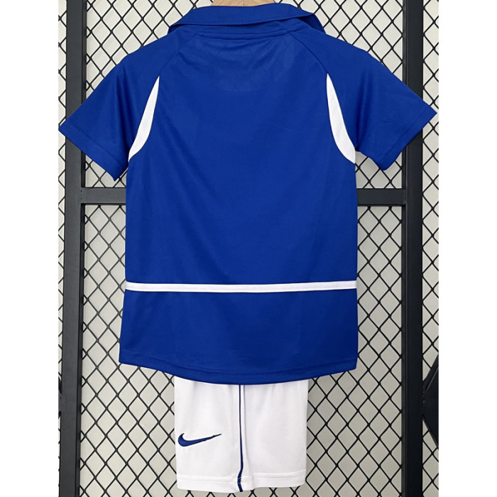 2002 Brazil Away Kids Retro Soccer Jersey