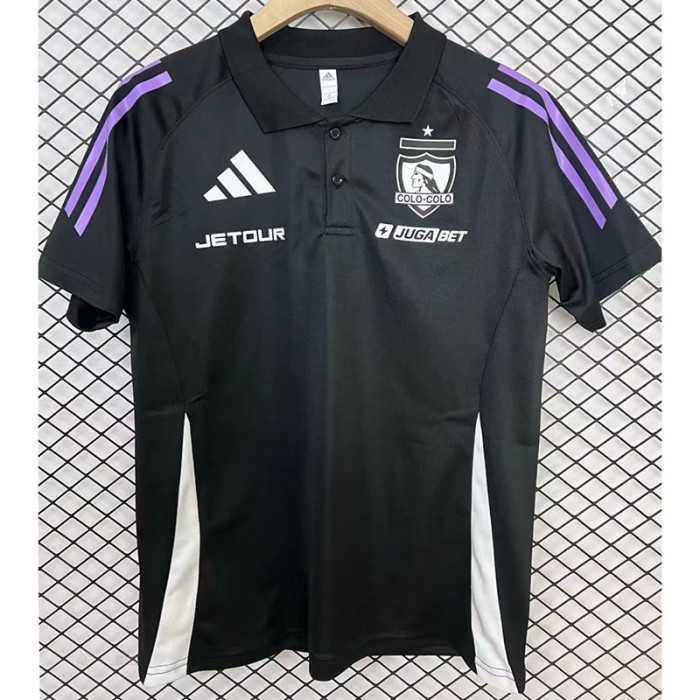 25-26 Colo-Colo Black Polo Short Sleeve *有领