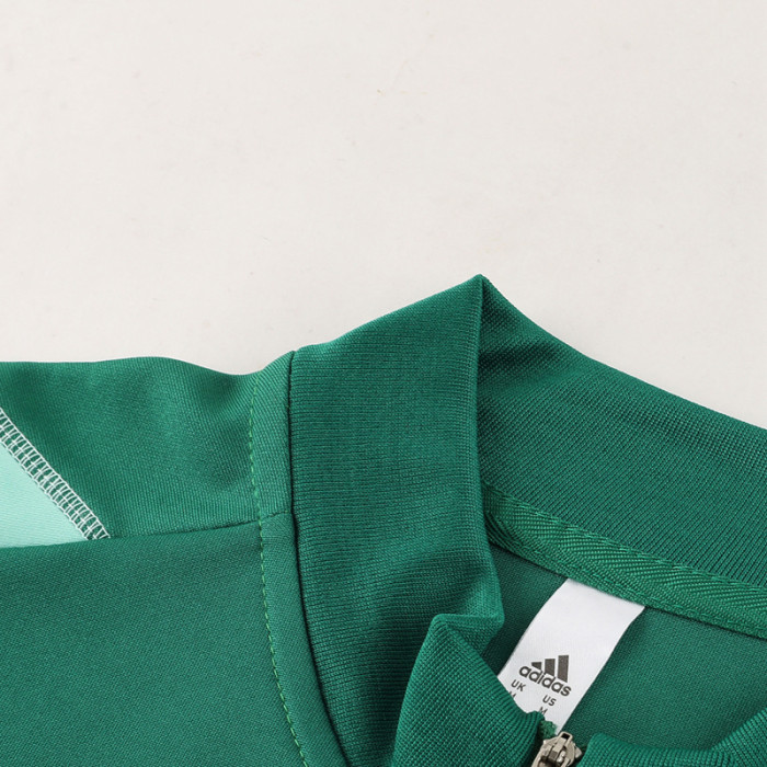 2024 AD Green Kids Half Pull Tracksuit #AB05 (童装) (半拉链)