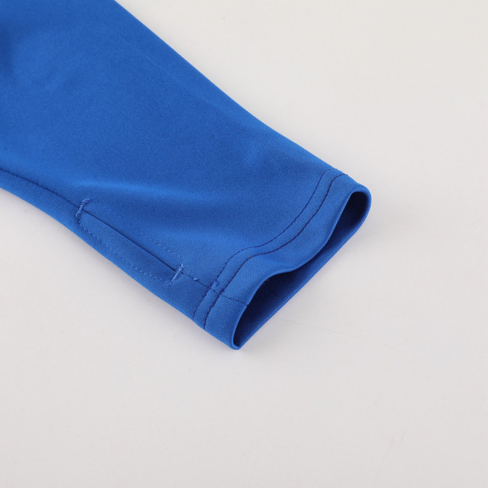 2024 AD Fancy Blue Half Pull Tracksuit #AB06 (半拉链)