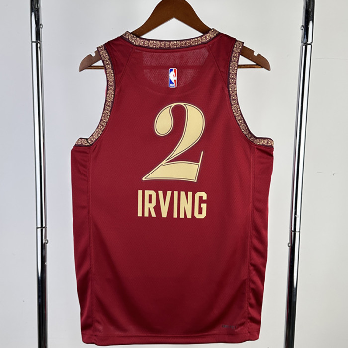 23-24 Cleveland Cavaliers IRVING #2 Red City Edition Top Quality Hot Pressing NBA Jersey