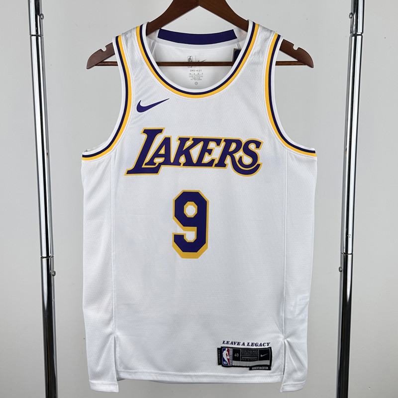 22-23 Lakers JAMES JR. #9 White Top Quality Hot Pressing NBA Jersey(圆领)
