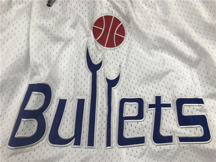 Bullets White City Edition Top Quality NBA Pocket Pants * 奇才队