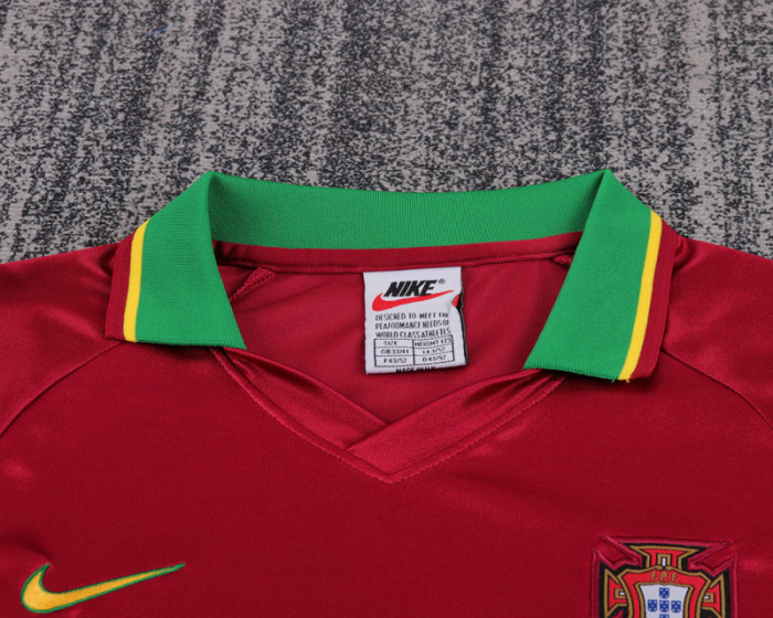 1998 Portugal Home Kids Retro Soccer Jersey