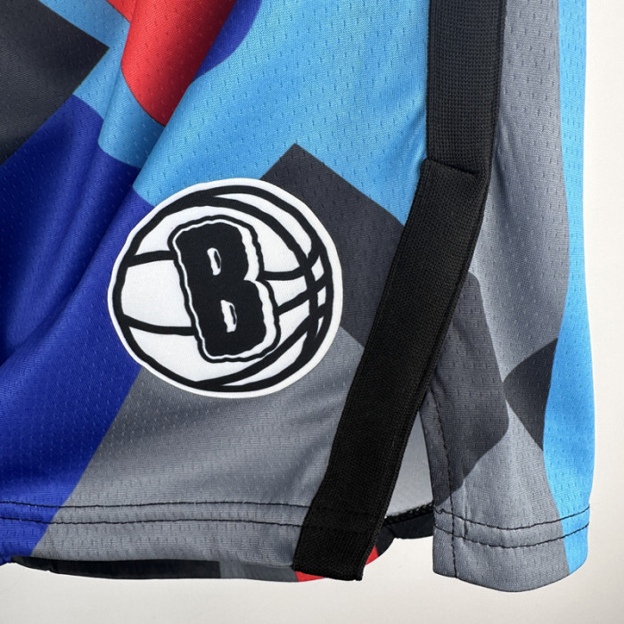 23-24 NETS Black City Edition Top Quality NBA Pants (涂鸦)