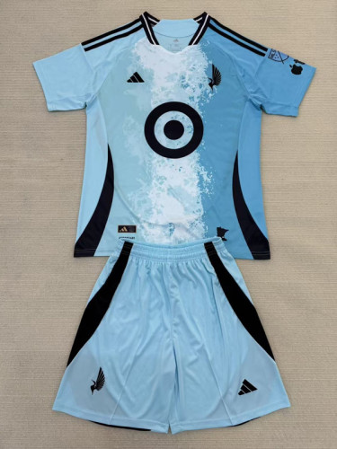 25-26 Minnesota United FC Away Kids Soccer Jersey (带章)