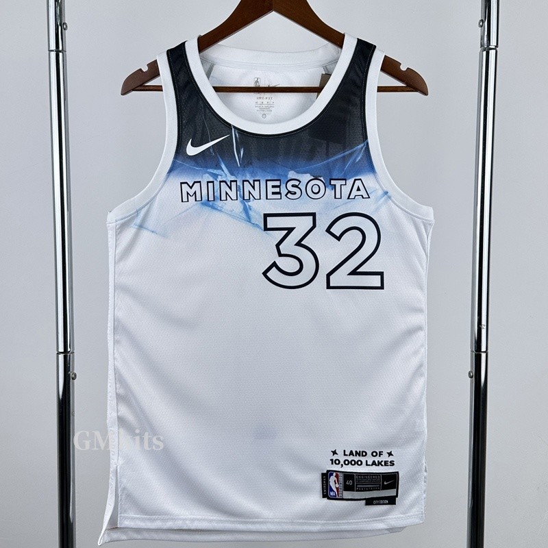 24-25 Timberwolves TOWNS #32 White City Edition Top Quality Hot Pressing NBA Jersey