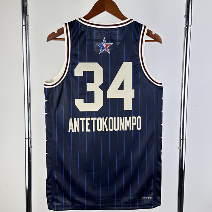 23-24 ALL-STAR ANTETOKOUNMPO #34 Blue Top Quality Hot Pressing NBA Jersey