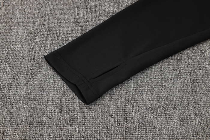 2025 AD Black Half Pull Tracksuit (半拉链)