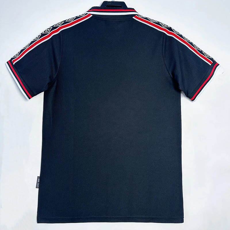 1998-1999 Man Utd Black Retro Soccer Jersey