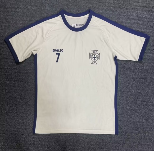 25-26 Portugal  Portuguese Creamy white #7 T-shirt.