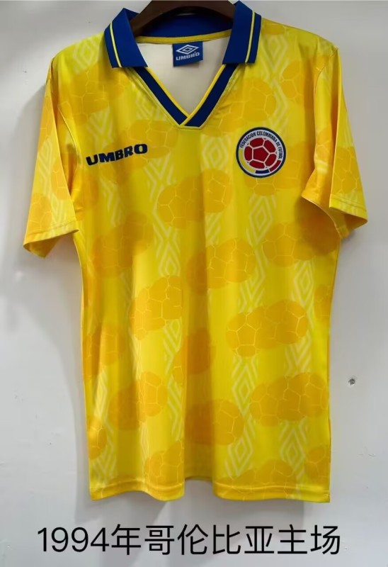 1994 Colombia Home Retro Soccer Jersey