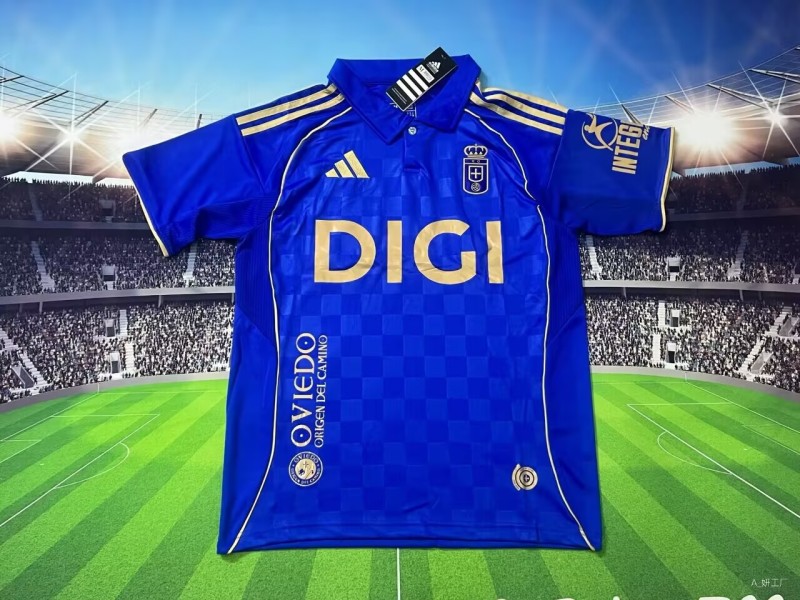 25-26 Real Oviedo Home Fans Soccer Jersey