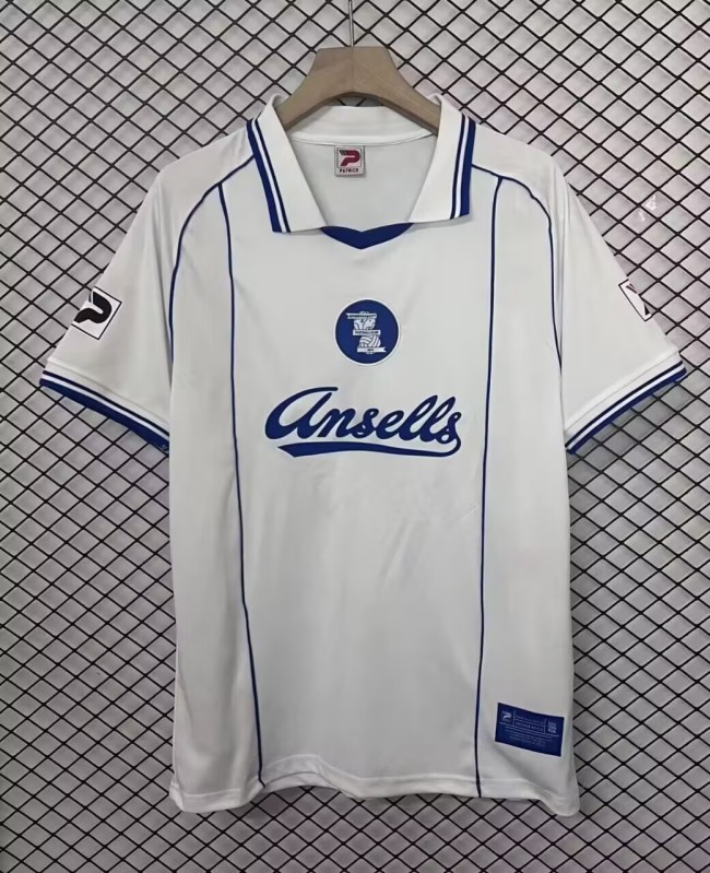 84-85 Birmingham Away white Soccer Jersey