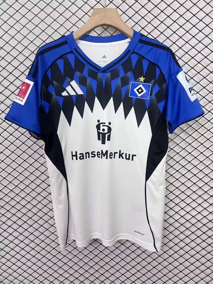 25-26 Hamburg  Home Blue Fans Soccer Jersey