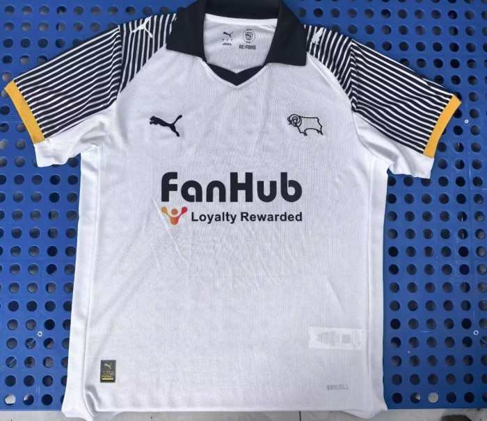 25-26 Derby County Home Fans Soccer Jersey