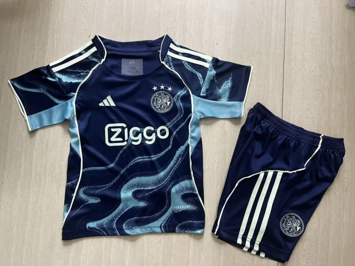 25-26 Ajax Away Kids Soccer Jersey