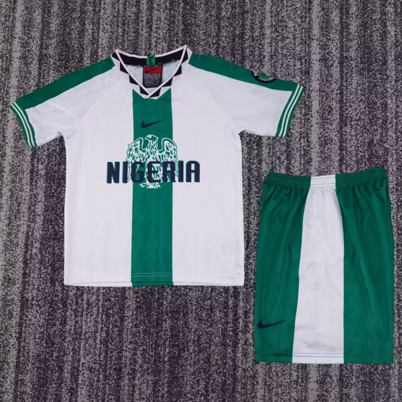 1996 Nigeria Home Kids Retro Soccer Jersey