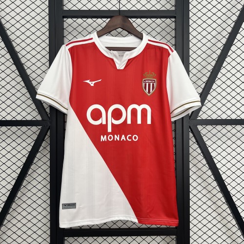 25-26 Monaco Home Fans Soccer Jersey