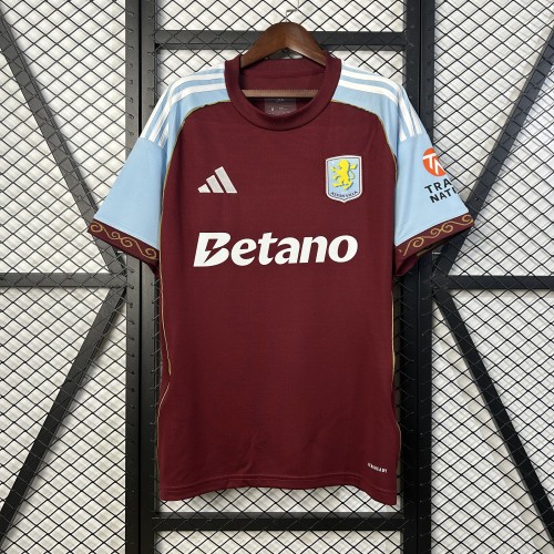 25-26 Aston Villa Home Fans Soccer Jersey