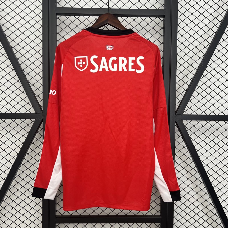 25-26 Benfica Home Long sleeve Soccer Jersey