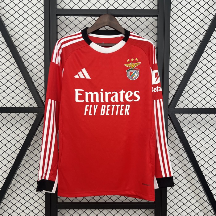25-26 Benfica Home Long sleeve Soccer Jersey