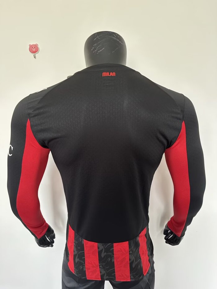25-26 ACM Home Long Sleeve Player Version Soccer Jersey 长袖球员