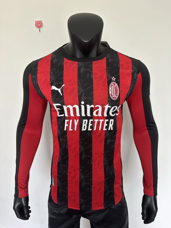25-26 ACM Home Long Sleeve Player Version Soccer Jersey 长袖球员