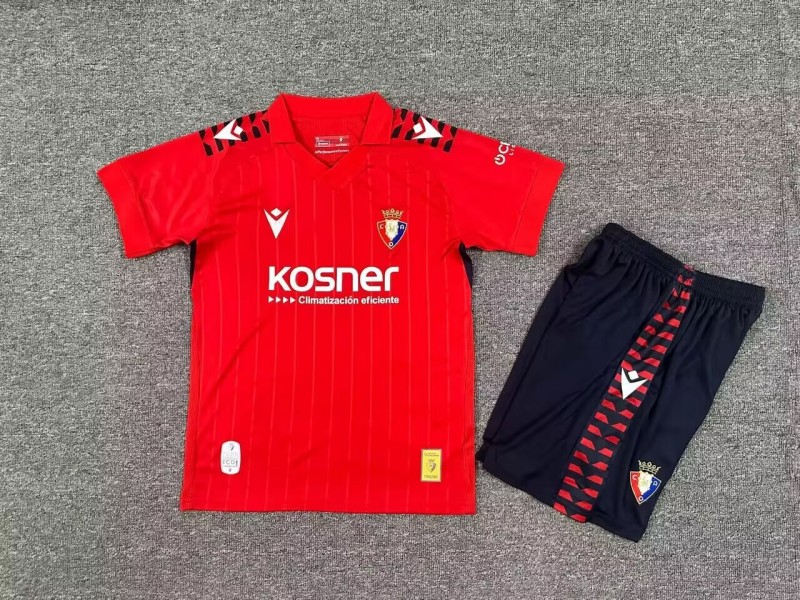 25-26 Osasuna Home Kids Soccer Jersey