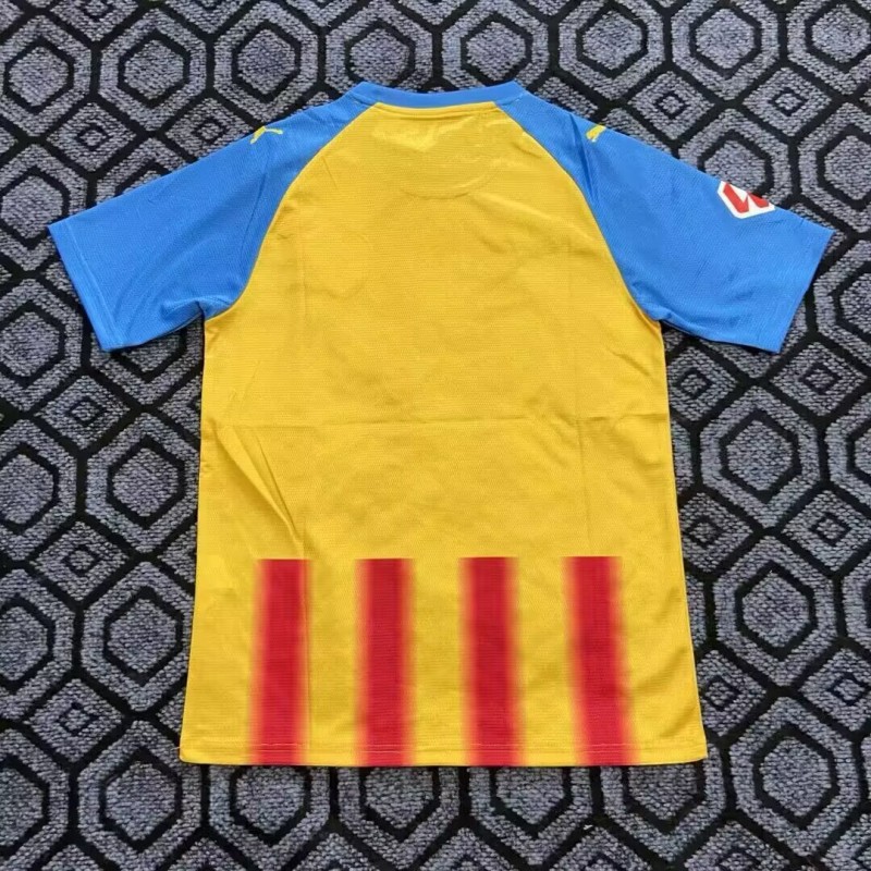 25-26 Valencia Yellow Fans Soccer Jersey