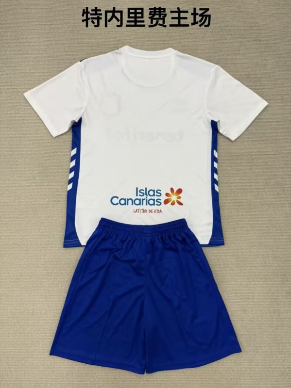 25-26 CD Tenerife Home Kids Soccer Jersey