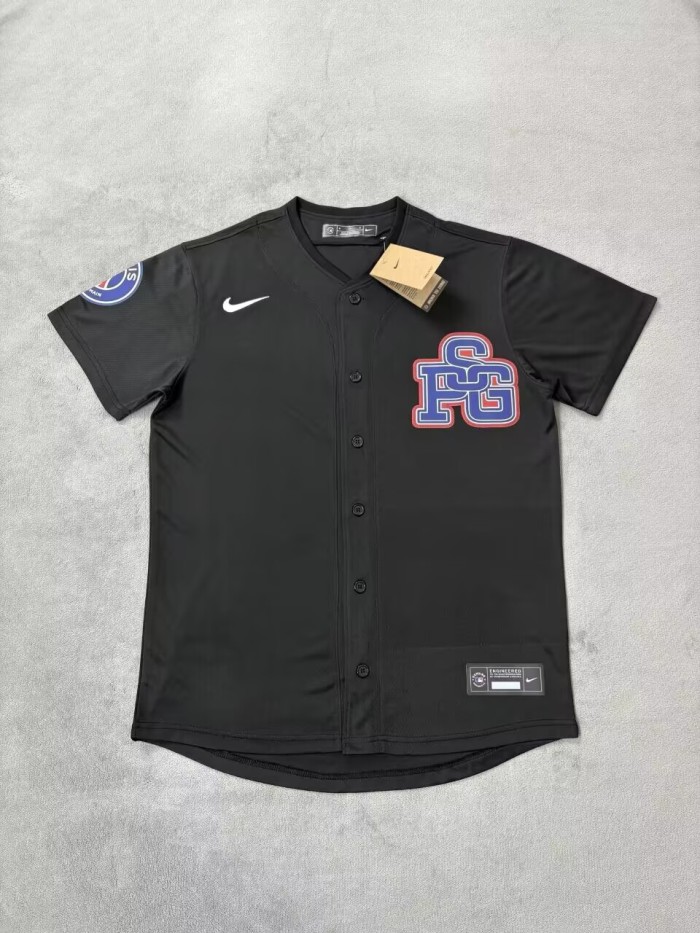 25-26 PSG Black Baseball Jersey