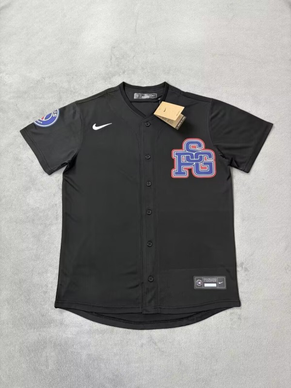 25-26 PSG Black Baseball Jersey