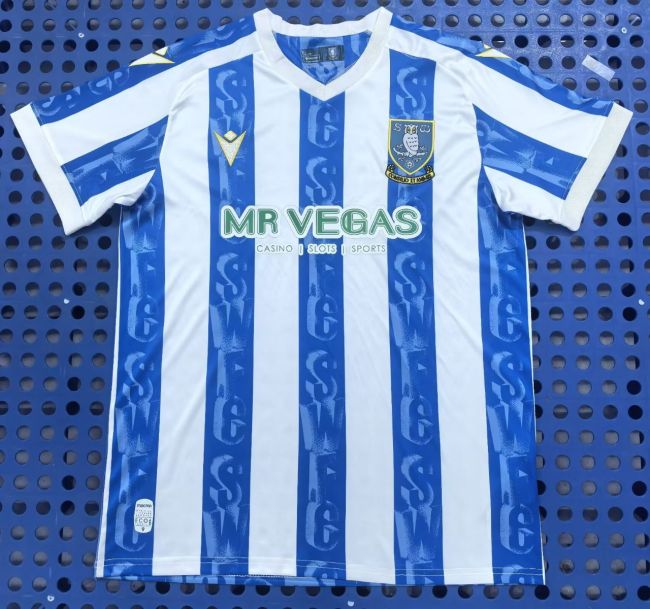 25-26 Sheffield Wednesday Home Fans Soccer Jersey*带广告