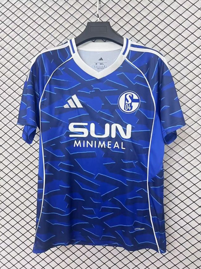 25-26 Schalke 04 Home Fans Soccer Jersey*带广告