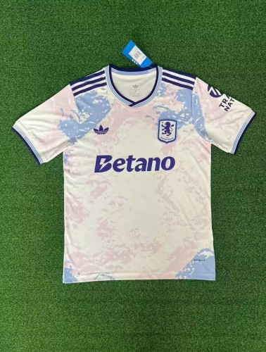 25 -26 Aston Villa Second Away Fans Soccer Jersey