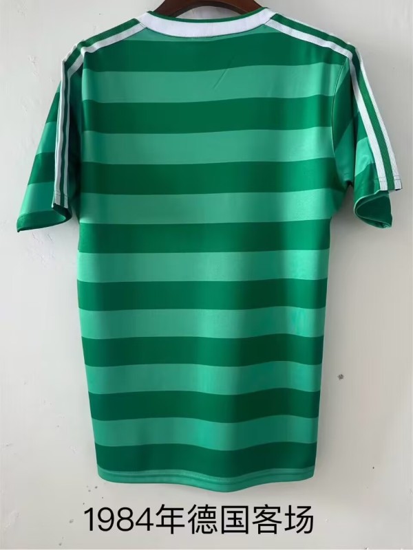 1984 Germany Away Green Retro Soccer Jersey