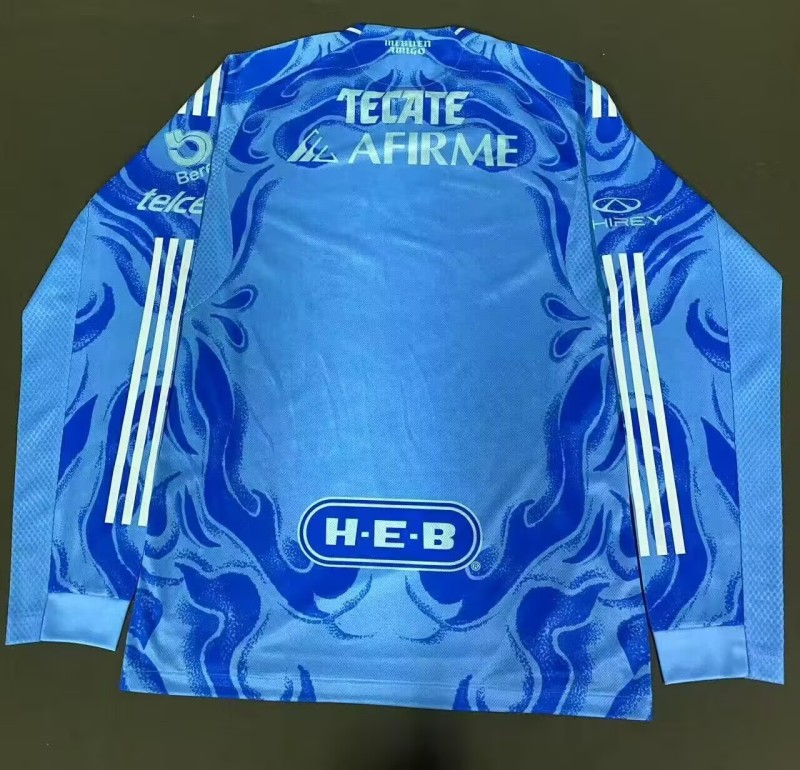 25-26 Tigres UANL Away  Long Sleeve Soccer Jersey (长袖)