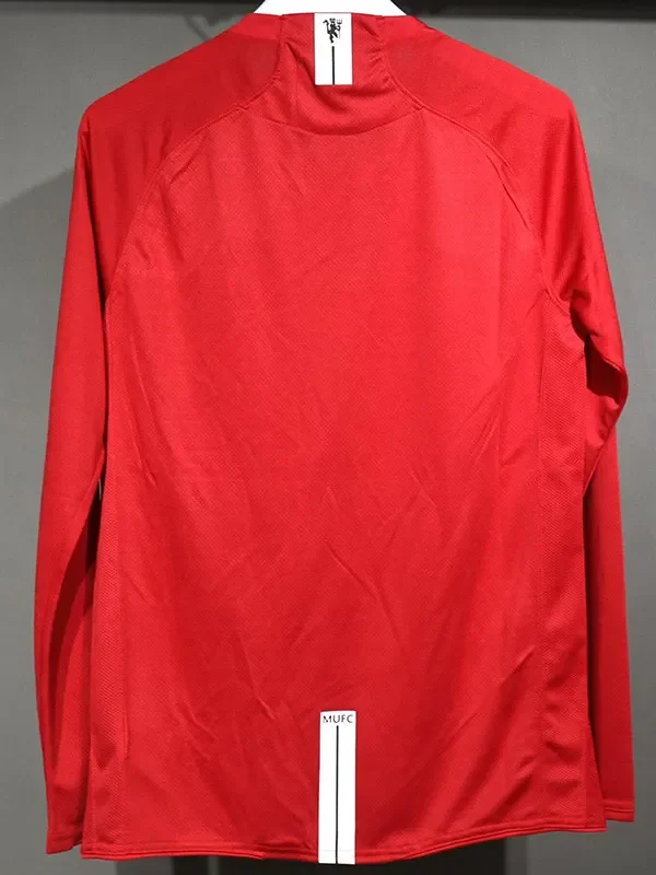 2007-2008 Man Utd Home Player Retro Long Sleeve Soccer Jersey (长袖)