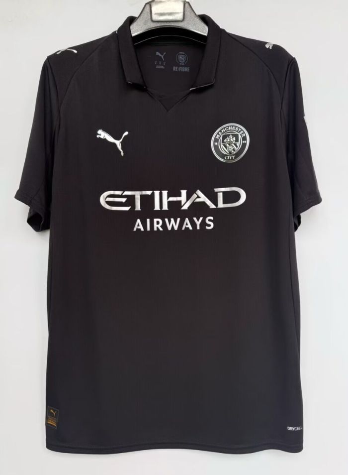 25-26 Man City Away Black Fans Soccer Jersey