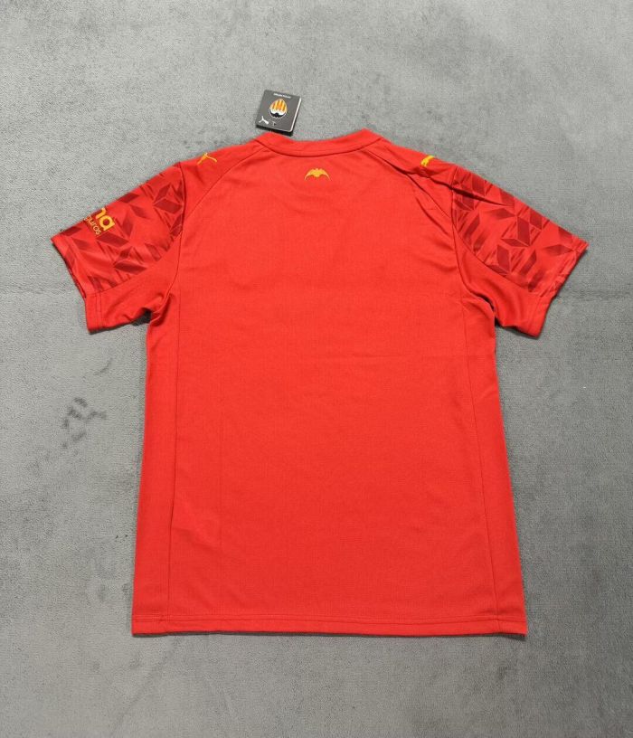 25-26 Valencia Away Fans Soccer Jersey带广告