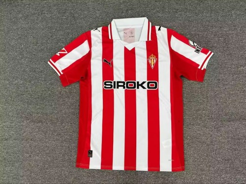 25-26 Gijon Home Fans Soccer Jersey