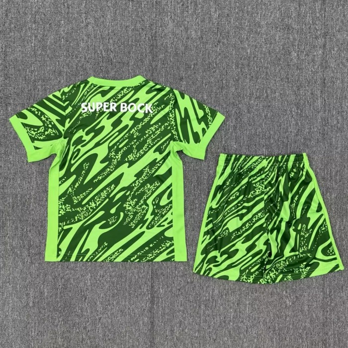 25-26 Lisbon Green Goalkeeper Kids Soccer Jersey