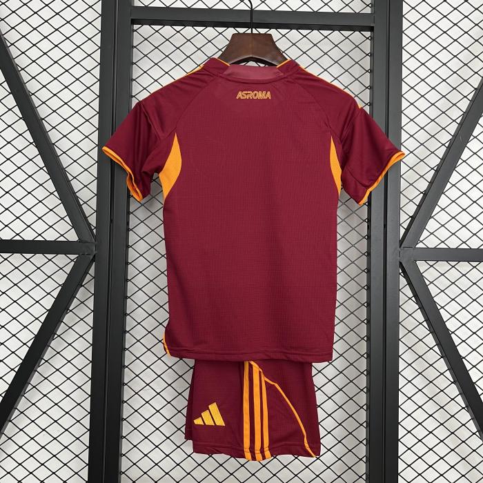 25-26 Roma Home Kids Soccer Jersey