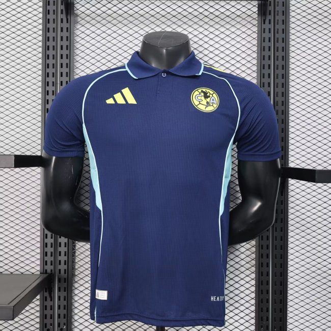 25-26 Club America Royal Blue Player Version Training Shirts