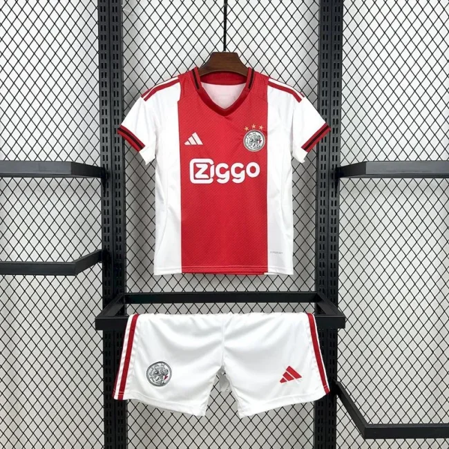 25-26 Ajax Home Kids Soccer Jersey