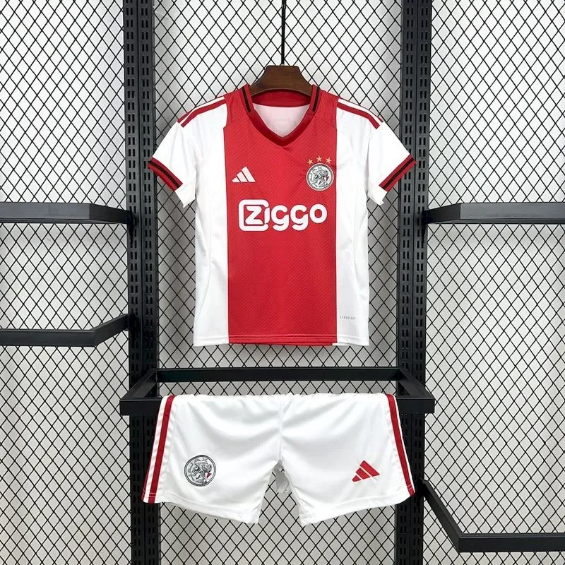 25-26 Ajax Home Kids Soccer Jersey