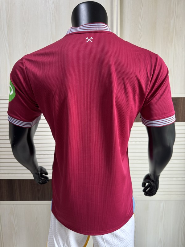 25-26 West Ham Home Player Version Soccer Jersey