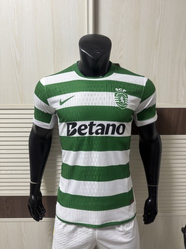 25-26 Sporting Lisbon Home Player Version Soccer Jersey