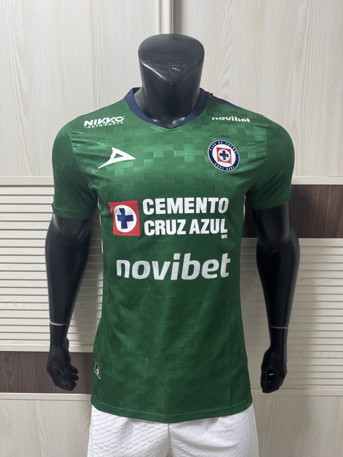 25-26 Cruz Azul Green Player Version Soccer Jersey